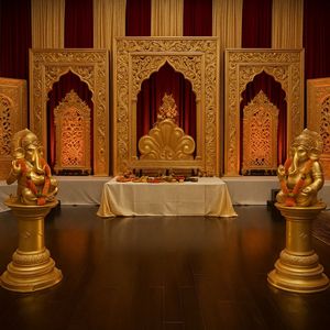 Cadres photo or de mariage toile de fond panneaux décoratifs en fibre pour scène de mariage cadres photo de mariage indien et asiatique décor Stageuk - Product Image 2