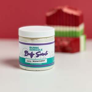 Exfoliante Corporal de Sandía Jugosa con Vitamina C, Aloe Vera, Café, Azúcar, Melocotón, Limón y Hierbas para Piel Seca, Vegano, Blanqueador, Mascarilla Facial Limpiadora - Product Image 1