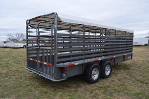 Remorque à vélo en vente chaude, fabricants de remorques pour animaux, transport de bétail, 2 essieux, 3 essieux, galvanisation à chaud, remorque de fret RHS, camion, charge utile de 600 kg - Product Image 3