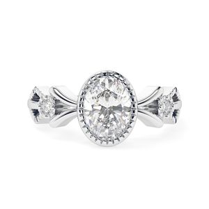 แหวนหมั้นเพชร3เม็ด2.00CT สำหรับผู้หญิง - Product Image 4