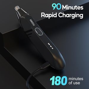 Tondeuse à poils de nez électrique rechargeable pour hommes et femmes, utilisation humide/sèche, lame en acier inoxydable portable, matériau plastique, pour utilisation en camping-car et en voiture - Product Image 5