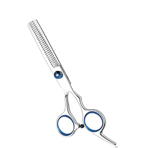 Tijeras de peluquería profesionales de acero inoxidable al por mayor, tijeras de peluquero de hoja recta para cortar y adelgazar - Product Image 4