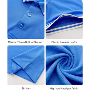 Polos personalizados transpirables para hombres con impresión de etiquetas de logotipo bordado y marca para uso corporativo o en equipo - Product Image 2