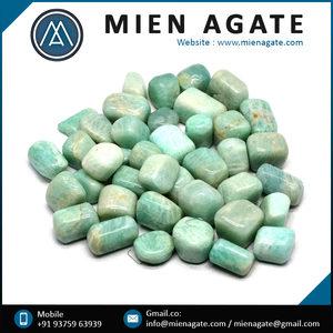 Piedra caída tallada de grava de cristal de cuarzo pulido amazonita Natural al por mayor para decoración Feng Shui regalo a granel de la mejor calidad - Product Image 2