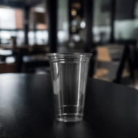 Vente en gros de gobelets en plastique PP transparents à paroi simple QUANG QUAN 95 mm, écologiques, jetables, avec logo personnalisé, multi-usages, pour boissons froides