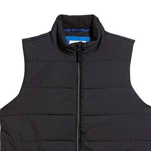 Veste pour homme écologique, tendance, service OEM ODM, couleur noire avec poche, polyester imperméable, col montant - Product Image 5