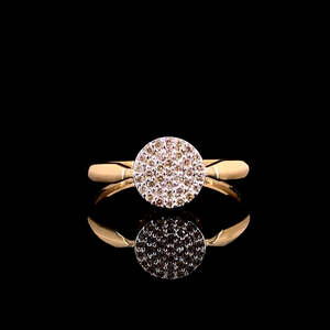 Elegante anillo de dedo de oro rosa de nuevo diseño para mujer, forma plana irregular geométrica, estilo clásico, piedra natural, piedra principal al por mayor - Product Image 4