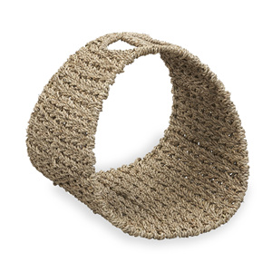 Portable seagrass newspaper holder hand-weave magazine storage basket home office accessories - Product Image 1