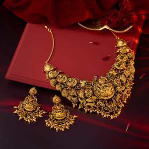 Wedding-Ready Antique Gold <b>Necklace</b> 168703 - Product Image 1