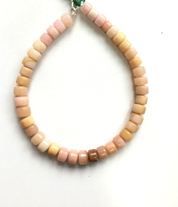 Perles de pierres précieuses en opale rose naturelle lisses et fantaisie pour la fabrication de bijoux fins - Product Image 2