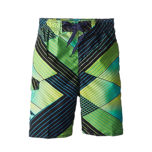 Short de bain à rayures pour hommes Short de plage à séchage rapide avec poches zippées et doublure en maille - Product Image 4