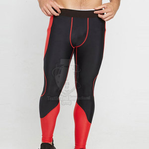 Leggings de compression pour homme respirants et à séchage rapide, taille élastique, pantalons de sport et de gym personnalisables - Product Image 4