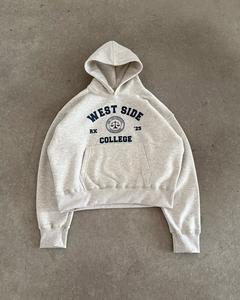 Sweat à capuche vintage personnalisé de qualité supérieure, style streetwear hip-hop, délavé à l'acide, sans cordon, pour hommes, motif araignée - Product Image 5