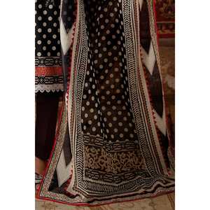 Ensemble 3 pièces non cousu en tissu imprimé SD-52084 pour usage quotidien avec broderie décorative - Product Image 1