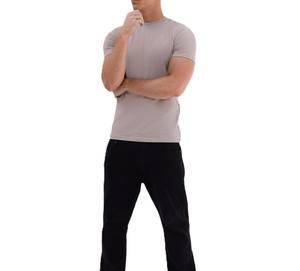 Camiseta de manga corta ajustada para hombre de alta calidad, nuevo diseño de moda en tela de punto suave, ropa cómoda al por mayor - Product Image 3