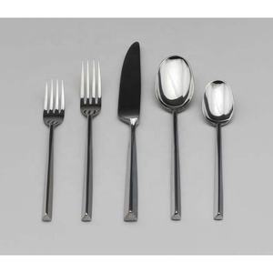 Couverts en argent plaqué miroir poli, poignée de conception simple, argenterie, couteau en acier inoxydable, fourchette, couverts - Product Image 2