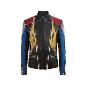 Multi-Color Punk-Style European-Style and American Motorcycle-Graffiti Printing-Rivet Women's Jackets - Product Image 1