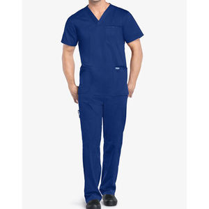 Conjuntos de fregado para hombre hechos a medida de alta calidad, uniformes de enfermera suaves y elásticos con cuello en V para uso médico y hospitalario sanitario - Product Image 6