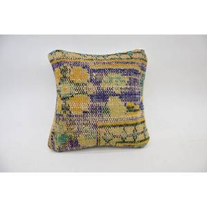 Motif Vintage Multicolore 12x12 Inch Laine Kantha Mosaïque Paisley Grape Patchwork Oreiller Tissé Technique - Product Image 1