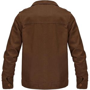 Veste vintage en coton pour hommes, patchs brodés avant et arrière, design appliqué, décoration de broderie élégante de style rétro - Product Image 2