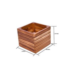 Florero antiguo tallado a mano de estilo elegante hecho a mano de madera para decoración maceta de madera para regalos y decoración - Product Image 4