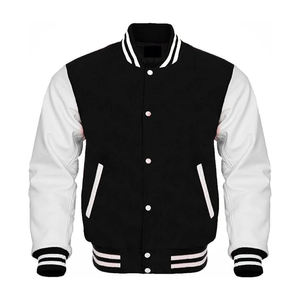 High Quality Wholesale OEM Plus Size Custom Vintage Loose Padded Embroidery Varsity Jacket CollegeBaseballjacket for men - Product Image 1