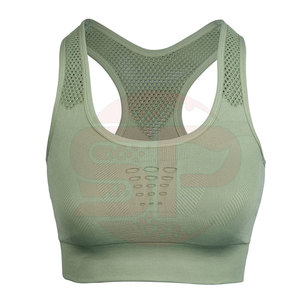 Sujetador deportivo de entrenamiento sin costuras para mujer, Top Fitness Gym, sujetadores deportivos sexis con correas sin espalda - Product Image 1
