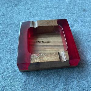 ที่เขี่ยบุหรี่ทำจากไม้และเรซิ่นสำหรับตกแต่งบ้านสำนักงานและใช้งานกลางแจ้ง - Product Image 5