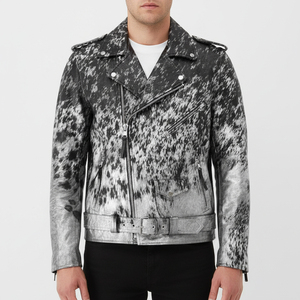 Veste en cuir de vachette grande taille pour homme, idéale pour l'extérieur, modèle hiver, best-seller à prix abordable - Product Image 3