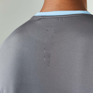 Personalizado de dos piezas de manga corta de color de contraste fino camisetas conjunto corto ropa de 2 piezas de verano conjuntos de los hombres con calidad superior - Product Image 5