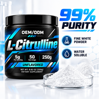 Poudre de L-Citrulline OEM 99% Pure, Ingrédient de Supplément de L-Citrulline, Acide Aminé Pré-Entraînement OEM