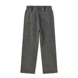 2025 Vintage lourd polaire survêtement pantalons de survêtement pour hommes XL ample jambe droite survêtement pantalon élastique brodé toile - Product Image 1