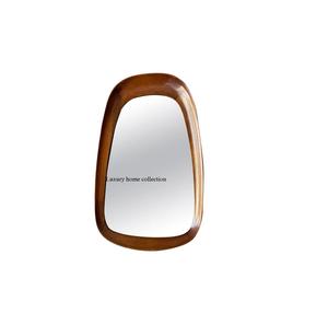 Marco de espejo de madera de estilo antiguo hecho a mano para dormitorio o pasillo de temática vintage con tallas artísticas detalladas - Product Image 3