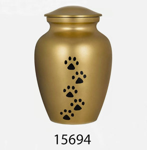 Urna Funeraria de Latón para Mascotas con Diseño de Huella Impresa para Honrar a las Mascotas Queridas con un Recuerdo Hermoso y Duradero - Product Image 1