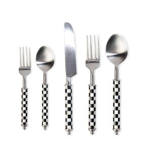 Strong Wholesale Customized Silverware Indian Manufacturer Fork Spoon Knife Flatware <b>Stainless</b> <b>Steel</b> <b>Cutlery</b> Set Silver Plated - Product Image 2