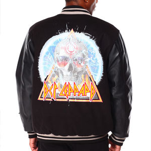 เสื้อแจ็กเก็ตบอมเบอร์ปักโลโก้ออกแบบได้ตามต้องการสำหรับผู้ชายฤดูหนาวมีปกหนังคอตั้งและลายผ้าปะติดมหาวิทยาลัย - Product Image 2