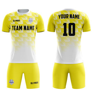 Uniforme de Fútbol para Hombre de Alta Calidad, Camiseta de Fútbol de Tela 100% Poliéster, Impresión por Sublimación Personalizada, Jersey de Fútbol con Logotipo del Equipo - Product Image 1