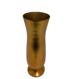 Jarrón de Metal Dorado Retro de Alta Calidad, Acabado Clásico Antiguo, Diseño Art Deco, Tamaño y Logotipo Personalizables, Decoración para Bodas y Navidad - Product Image 1