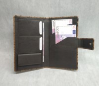 Dompet sampul paspor, kulit buaya cetak mewah Premium pemegang penutup dokumen kendaraan pengatur dokumen keluarga perjalanan dompet koin RFID dilindungi