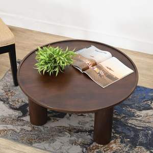 Mesa de Centro de Madera Diseñada para Hogares Confortables con Superficie Pulida Suave, Estructura Sólida y Elegante Equilibrio Visual - Product Image 5