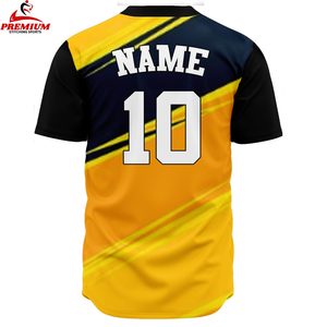 เสื้อเบสบอลแบบกำหนดเอง ระบายอากาศได้ดี ไซส์ใหญ่ พิมพ์ลายแบบซับลิเมชั่น ป้องกันแบคทีเรีย คอวี สำหรับทุกเพศ ใส่ชื่อทีมและหมายเลขได้ - Product Image 2