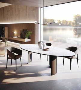 Juego de Muebles de Sala de Estar de Estilo Italiano Moderno y Lujoso, Librero de Madera Minimalista y Sofá de Cuero con Gabinete Combinado - Product Image 4
