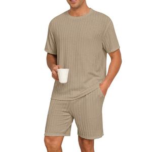 Conjuntos de Dos Piezas de Verano para Hombre, Camisetas de Manga Corta y Pantalones Cortos Casuales, Conjuntos de Moda Urbana de 2 Piezas, Proveedor de BD - Product Image 1