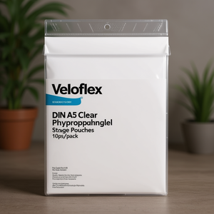 กระเป๋าเก็บเอกสารโพลีโพรพิลีนใส Veloflex DIN A5 10 ชิ้น/แพ็ค อุปกรณ์เสริมแฟ้มเอกสาร - Product Image 3