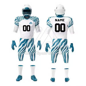 Customizable Men's Adult American Football Kit Set 100% Polyester Quick Dry Jersey Durable Pants Breathable Short Sleeve Design - Product Image 1