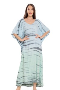 Caftan Maxi <b>Dress</b> Cotton V-neck Long Sleeve Plus Size Maternity Gown Comfortable <b>for</b> <b>Women</b> Breathable Eco-Friendly <b>Vintage</b> - Product Image 3