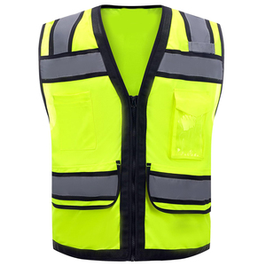 Chaleco de Seguridad Reflectante de Alta Visibilidad para Trabajo, Chaleco de Seguridad de Poliéster para Hombre, Uso en Exteriores y Construcción - Product Image 4
