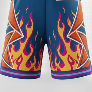 Shorts en maille 100 % polyester personnalisés avec grande surface d'impression et poches profondes pour événements promotionnels et branding d'équipe - Product Image 5