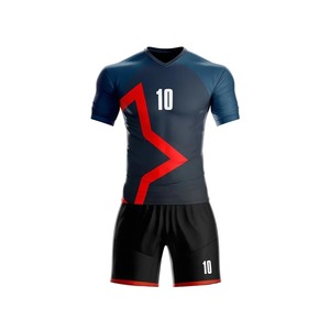 Uniforme de football pour hommes 2023 bon marché en 100% Polyester, nom de l'équipe et Logo gratuits avec tissu de haute qualité - Product Image 5