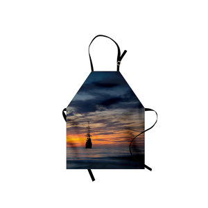 Delantal de cocina de restaurante con estampado personalizado de Material de algodón puro por sublimación de último diseño - Product Image 3